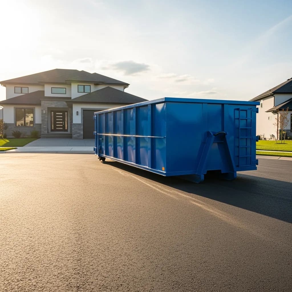 Roll-off dumpster ready for delivery